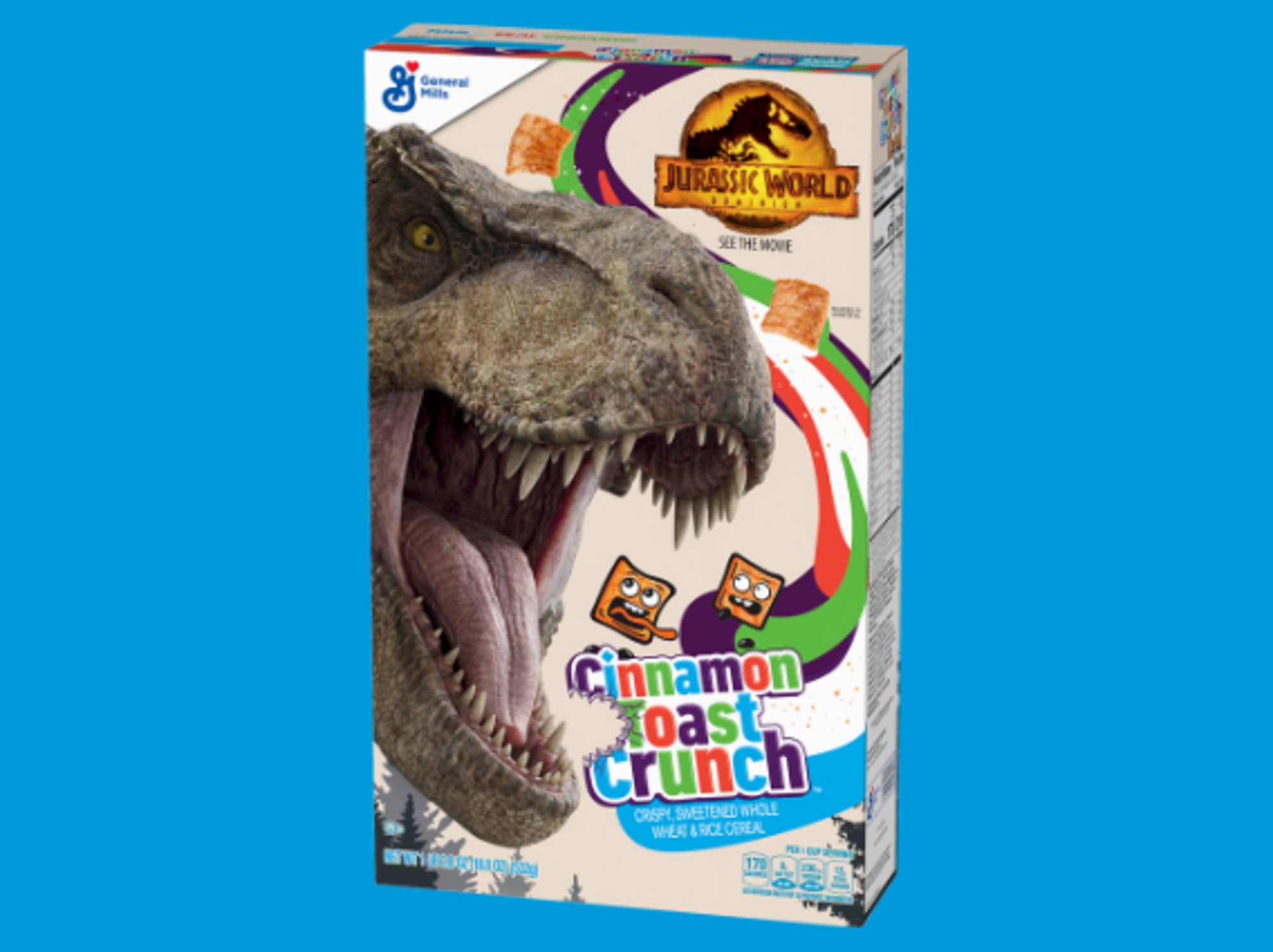 Jurassic World Cinnamon Toast Crunch box
